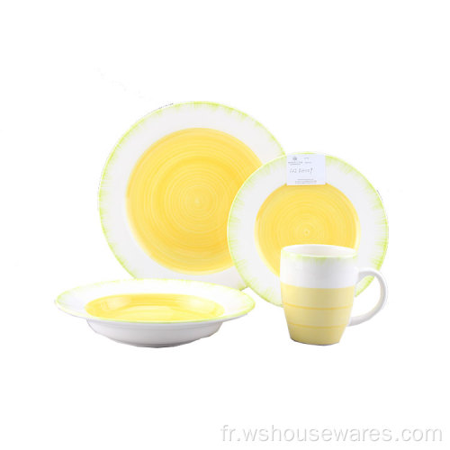 Wholesale couleur céramique céramique céramique domestique vaisselle